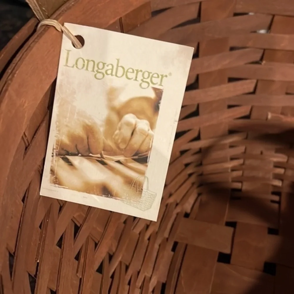 Longaberger Brown Woven Basket with Handles
